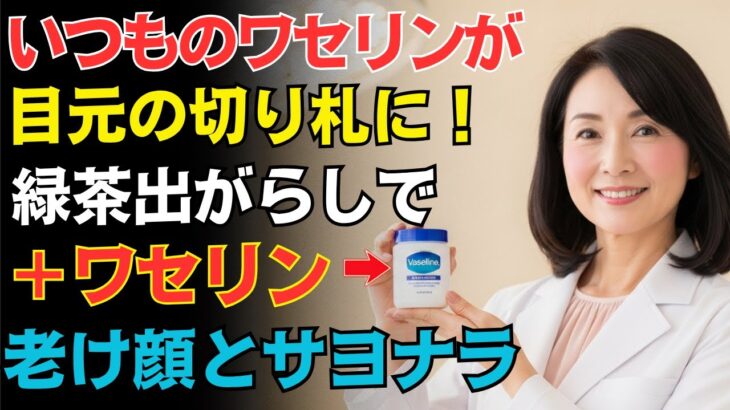 【美容皮膚科医も注目】ワセリンと「緑茶の出がらし」を混ぜて塗るだけ！目の下のクマとたるみをケアする魔法のパック