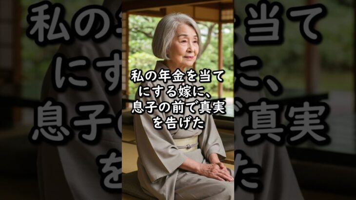 私の年金を当てにする嫁に、息子の前で真実を告げた #高齢者 #親子関係 #遺産相続 #老後の生活 #毒親 #シニアライフ #家族問題 #スカッと #老後破産 #お金の悩み #年金生活