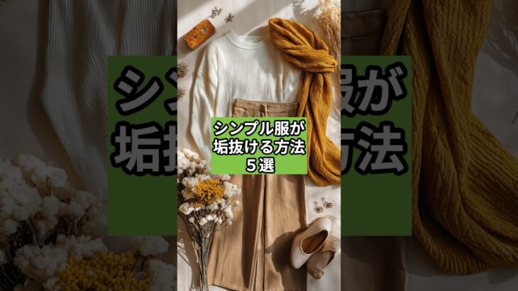 【シニアファッション】シンプル服が垢抜ける方法５選