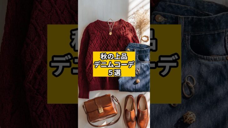 【シニアファッション】秋の上品デニムコーデ5選