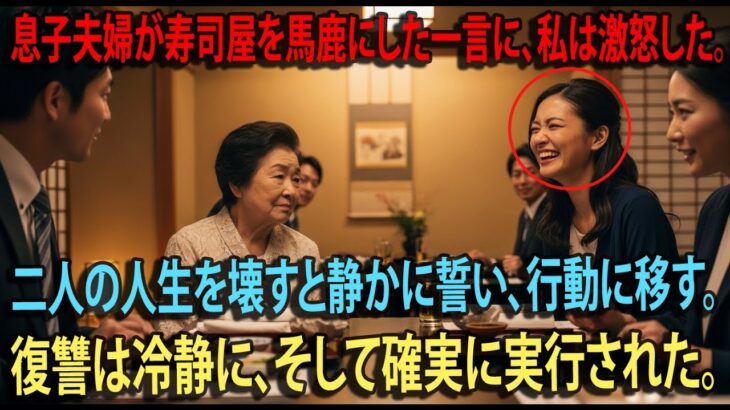 【シニアライフ】「安っぽい店」侮辱された年金生活の私が激怒→怒りの決断で息子夫婦の人生に大きな波紋が走る