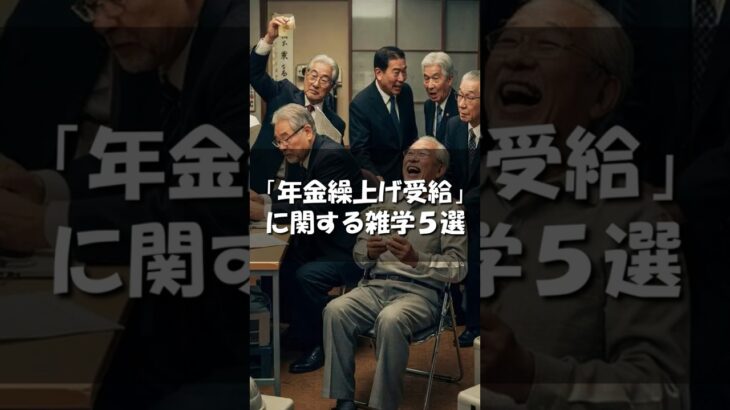 【雑学】「年金繰り上げ受給」に関する雑学５選 #年金#お金#雑学