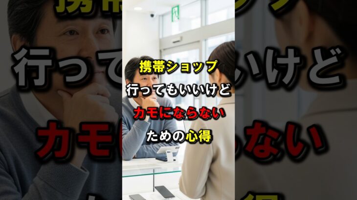 携帯ショップでカモにならないための心得 #シニアのスマホ #携帯代節約 #知らないと損