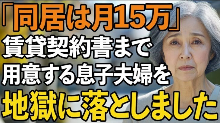 「同居するなら家賃月15万」息子夫婦に賃貸契約書まで用意された私。しかし翌日、逆に息子夫婦を追い出してやりました。だって私は…【60代以上の方へシニアライフ】