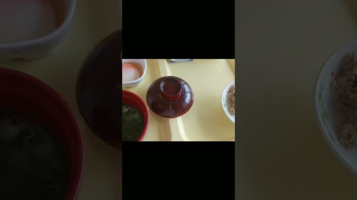 シニアぼっちの病院グルメめし紹介、朝食メニューフルーツはオレンジ🍊。2,23,6,16