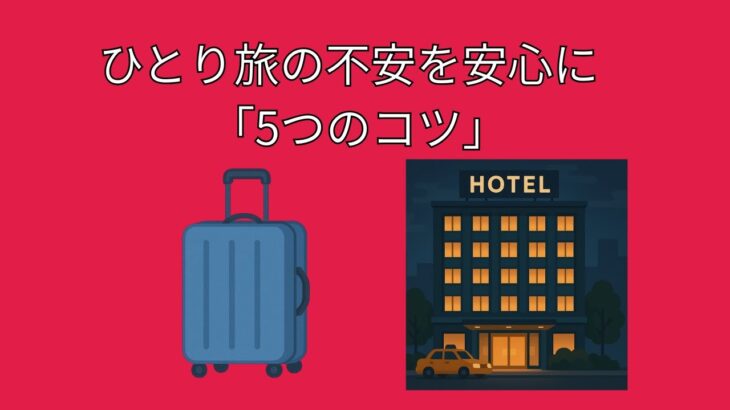 シニアの静かな“ひとり旅”入門｜不安を安心に変える5ステップ