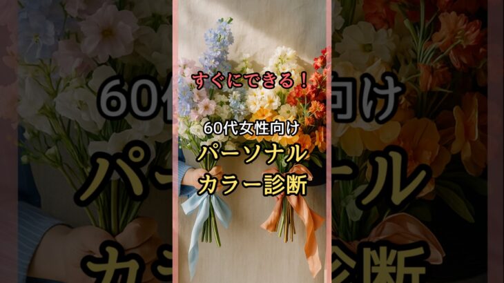 【シニアファッション】ブルベ？イエベ？50代60代女性必見！！簡単セルフパーソナルカラー診断方法3選　#シニア #シニアライフ #ファッション #60代 #50代 #70代