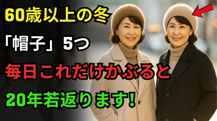 この帽子5つで、冬でも10歳若く見えます, 50代・60代の帽子コーデ秘訣！冬の帽子｜シニア帽子｜60代ファッション｜冬コーデ｜シニアファッション