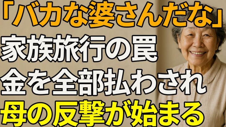 「バカな年寄り」と呼ばれた母──家族旅行を支払い、裏切りに遭った末の“怒りの反撃” 【シニアライフ】【60代以上の方へ】