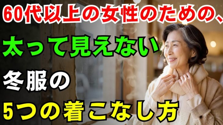 【60代のファッション】冬の服で太って見えないで！細見えする着こなしのコツ5選