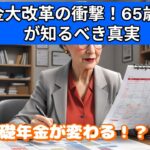 年金制度大改革!65歳以上の方