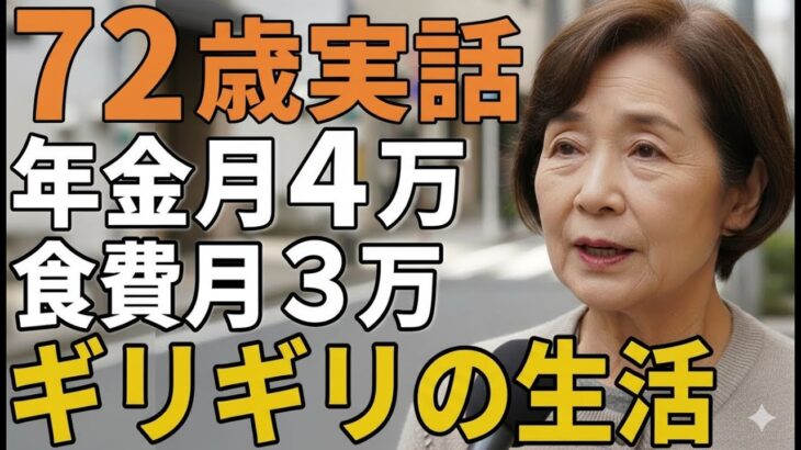 7２歳女性年金月４万。食費月３万円でギリギリの生活を続けるその理由