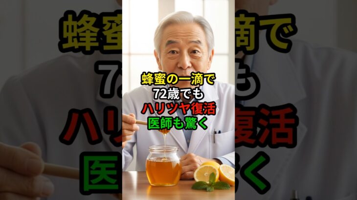 医師推奨！蜂蜜で肌がよみがえる理由　#若見え習慣#シニア美容#蜂蜜健康法#ナチュラルケア#70代からの美容#健康長寿#鏡を見るのが楽しくなる