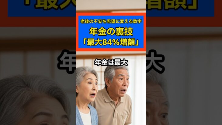 【年金】70歳で「42%増」！誰も知らない年金「最大84%増額」の裏技