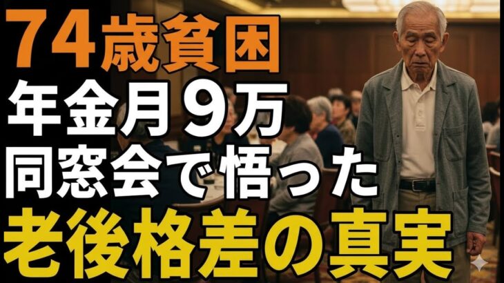74歳貧困。年金月9万団地暮らし。同窓会で悟った老後格差の真実