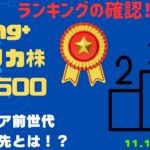 【Fang+アメリカ株・S&P500・新NISA】シニア前世代ランキング！変化はある？暴騰or暴落？11.17