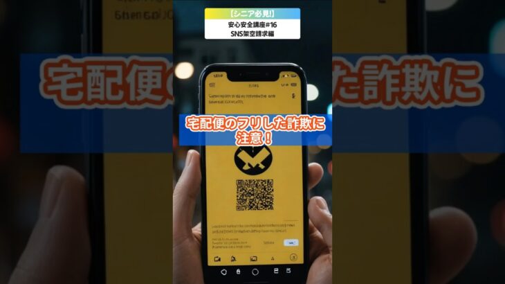 【シニア必見！】それっ！あなたの情報を盗む詐欺かも！？宅配便のフリした詐欺に注意！／ネットは怖くない！SNS安心講座シリーズ#16【SNS架空請求編】／ #SNS安心安全講座 #SNS架空請求