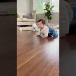 かわいい赤ちゃんと子犬のラブラブ #shors