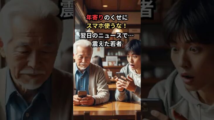 『年寄りのくせにスマホ使うなよ！』笑った若者が“翌日ニュース”で青ざめた話  #感動する話 #涙腺崩壊 #心温まる話
