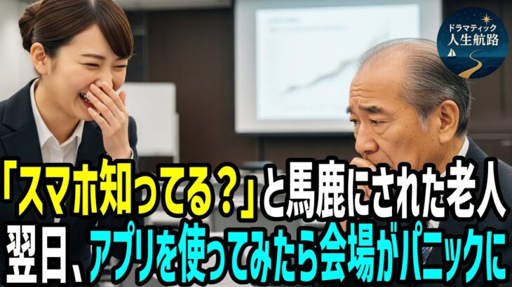 株主総会で『スマホ使えない老害』と嘲笑された老人。翌日、スマホをポチポチしてみたら…
