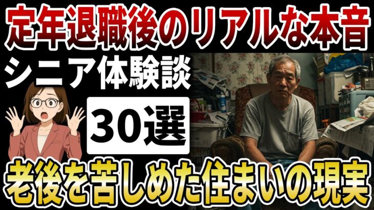 【シニア本音】定年退職後に初めて分かった！老後生活を苦しめた住まいの現実！口コミ３０選を紹介します！【シニアの口コミ】