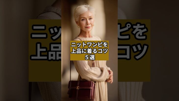 【シニアファッション】ニットワンピースを上品に着るコツ５選