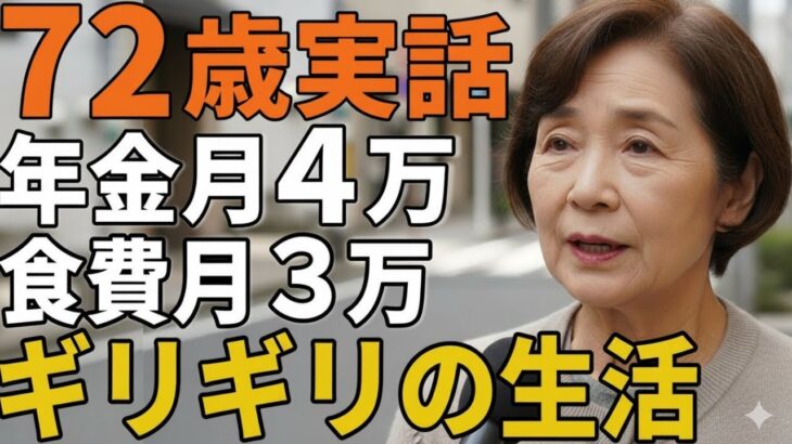 ７２歳女性年金月４万。食費月３万円でギリギリの生活を続けるその理由