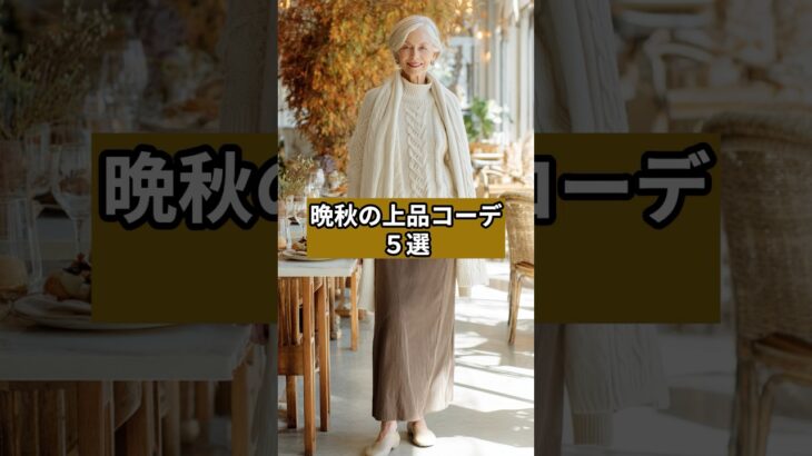 【シニアファッション 】晩秋の上品コーデ５選