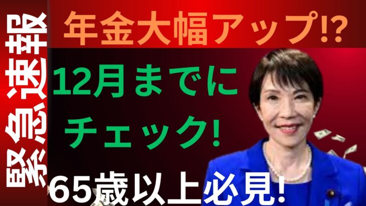 【緊急】12月までに確認必須｜知らないと損する年金増額の裏側とは？65歳以上は要注意