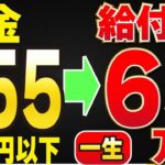 👴【知らないと損】年金155万円以下なのに給付金65万円貰ってないの？？年金収入別！もらえる給付金早見表2025【88万円 155万円 200万円で変わる金額】👴