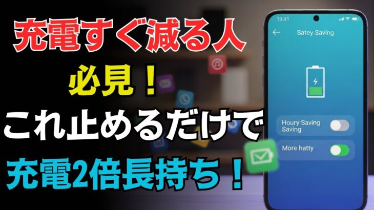 【知らないと損】スマホの電池ムダ減りを即ストップ！充電が2倍長持ちする裏ワザ設定！