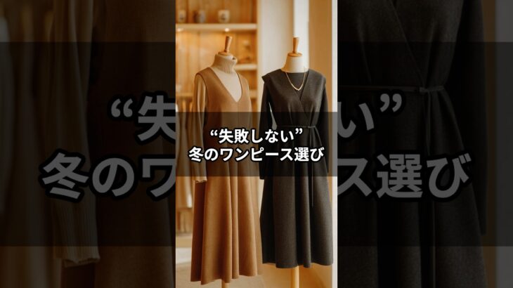 【シニアファッション】この2つでOK！冬の“失敗しない”ワンピース選び