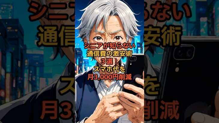 シニアが知らない通信費の激安術３選！スマホ代を月3000円削減