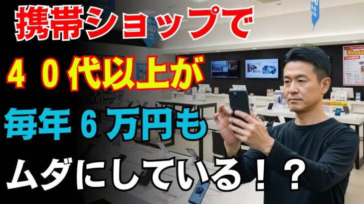 【警告】40代以上は要注意！携帯ショップ契約で“年間6万円が消える”衝撃の真実！