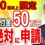 🎏【政府からの特別ボーナス】絶対に申請して！年金の給付金50万円の支給！申請すれば得する制度！【申請しないと貰えない給付金 助成金】 🎏