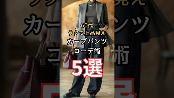 【シニアファッション】50代60代ラクで上品見え！カーブパンツコーデ術 5選　#シニア #シニアライフ #ファッション#60代 #50代 #70代