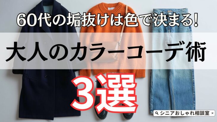【シニアファッション】50代60代がもっと輝く！印象がパッと変わる大人のカラーコーデ術3選