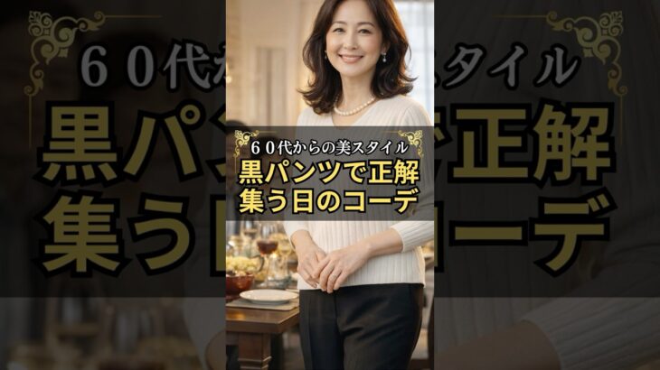 集う日の正解は黒パンツ、でも実は服だけじゃありません #60代ファッション #シニアファッション #黒パンツ #老後の達人