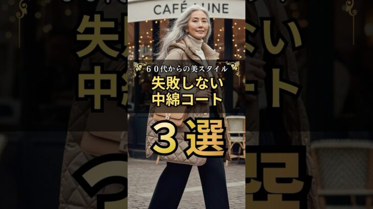 失敗しない中綿コートの選び方３選#60代ファッション#シニアファッション#中綿コート
