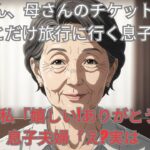 心にしみる話 義家族との家族旅行当日に息子「ごめん、母さんのチケットはないから留守番で！」私「嬉しい！ありがとう！」息子夫婦「え？」→実は【シニアライフ】【60代以上の方へ】