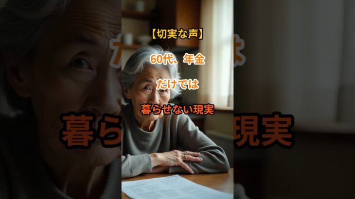 【切実本音】年金だけでは暮らせない…60代の厳しさ【シニアの口コミ】