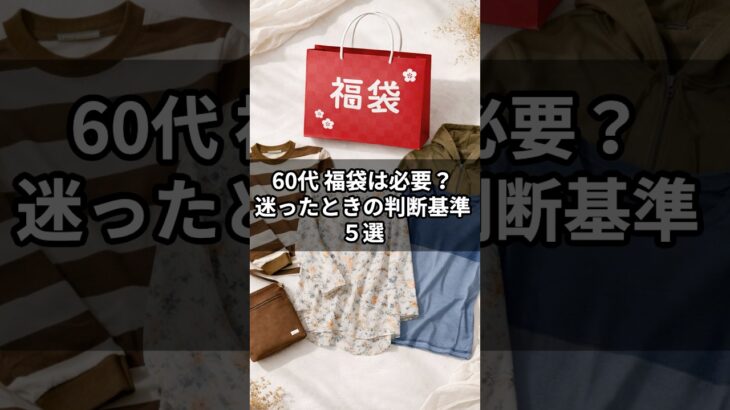 【シニアファッション】ワクワク？後悔？60代に“福袋”は必要？