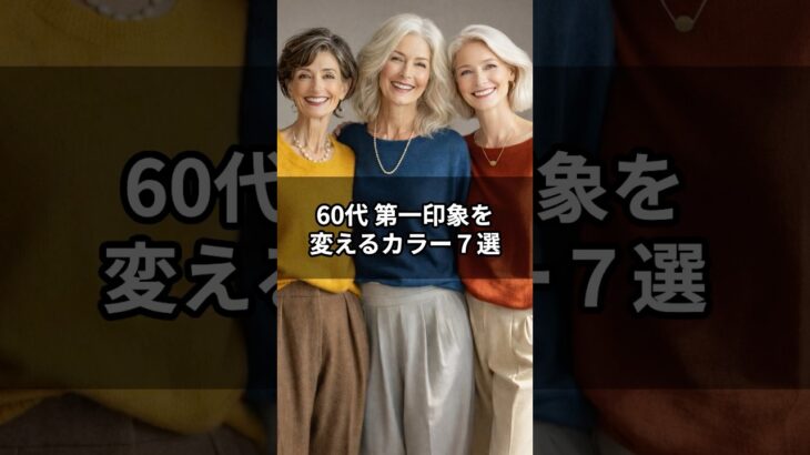 【シニアファッション】色を味方に！60代第一印象を変えるカラー７選