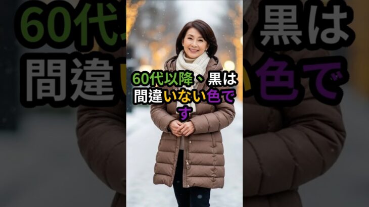 60代以降, 黒より上品に見える冬の色#60代ファッション#シニアファッション#冬コーデ