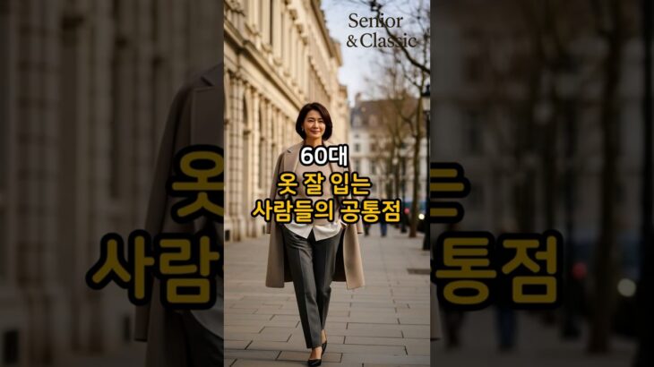 니트 위에 이것, 60대가 가장 우아해집니다 #중년패션 #60대코디 #니트 #셔츠 #겨울코디 #winteroutfits
