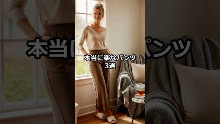 60代が本当に楽なパンツ3選 #60代ファッション#大人カジュアル #FashionOver60#楽なパンツ #シニアファッション#体型カバー #毎日コーデ