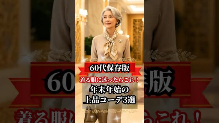 【60代必見】これを着れば間違いない！大人の冬イベント最強コーデ3選 #shorts #60代ファッション