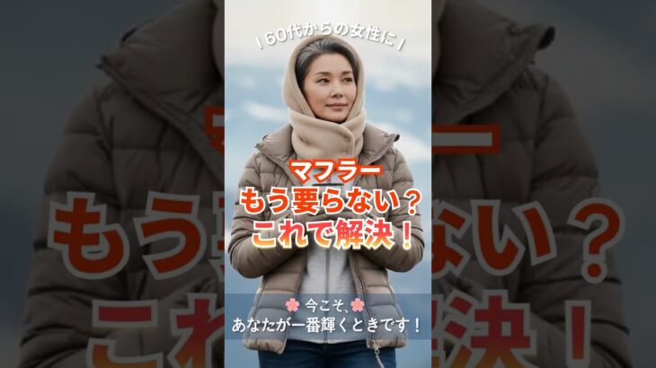 🌸 マフラー、もう要らない？｜60代の冬外出が5秒で楽になる