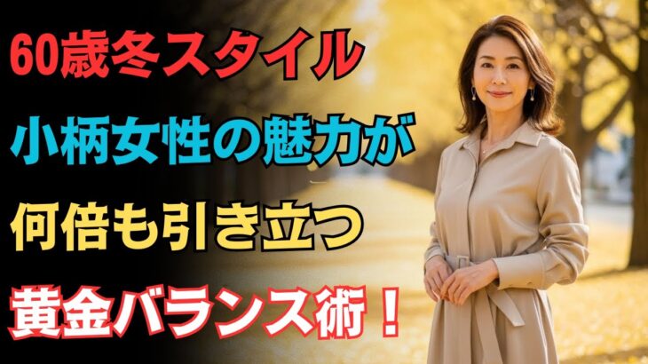 60歳冬ファッション｜小柄な60代の冬コーデ｜印象が変わる服の着こなし方｜背が低くても美しく映る