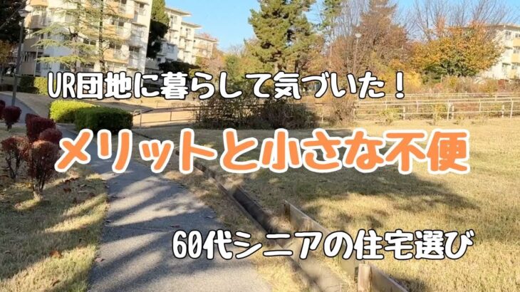 【60代シニアの住宅選び｜団地暮らしのメリット・デメリットと小さな不便（UR築古団地の場合）】Vlog#24